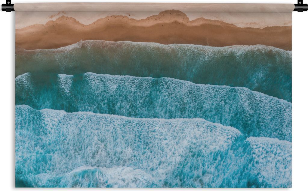 MuchoWow Wandteppich Wandbehang Meer - Golf - Muster 120x80 cm Tapisserie Dekoration Wandtuch - Wanddekorationen - Wandtücher