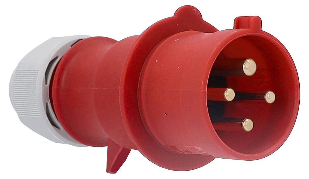 as-Schwabe CEE-Stecker Rot Schraubanschluss 400V 32A 4-polig IP44