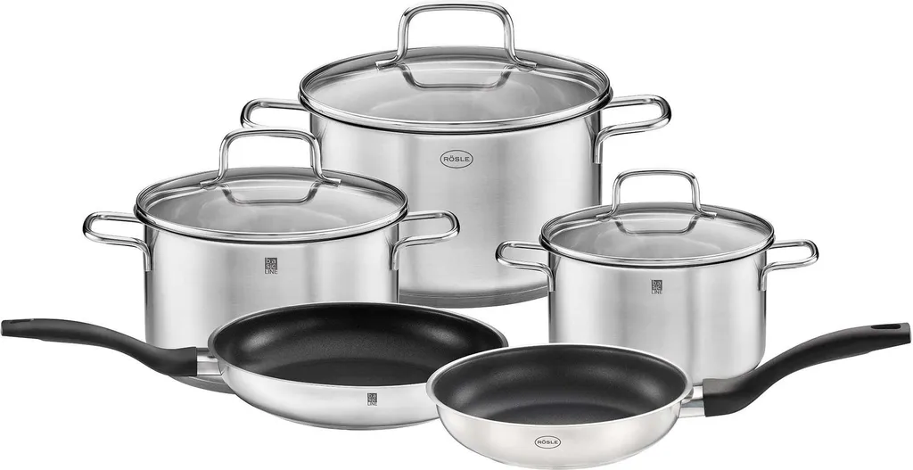 RÖSLE Basic Line Starter-Set 5tlg - Batteria Acciaio Inox Induzione