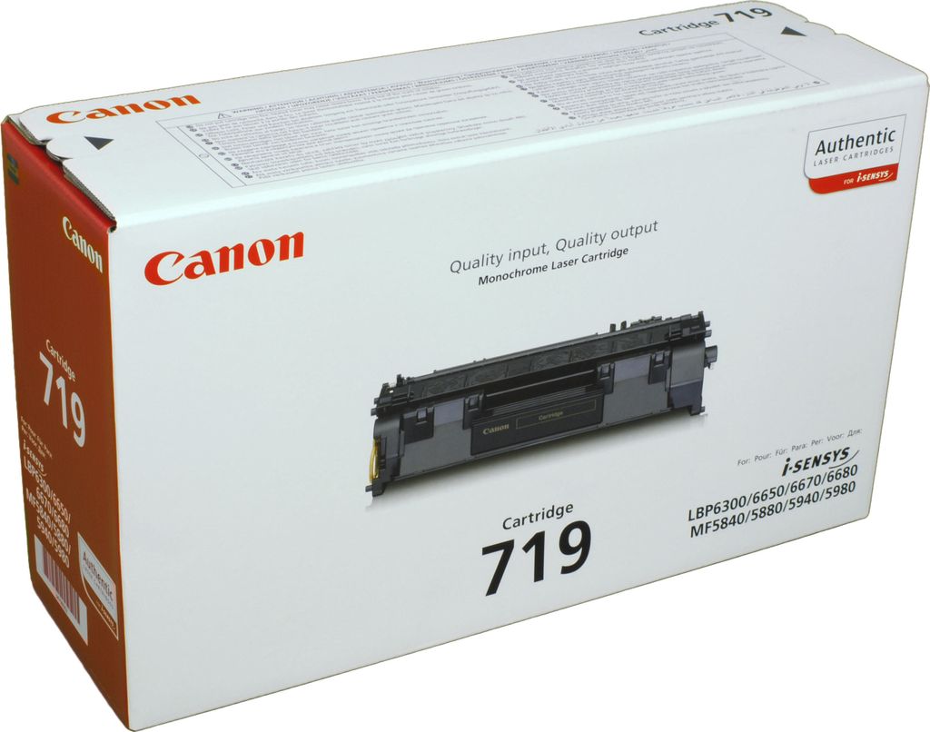 Canon CRG 719 BK, 2100 Seiten, Schwarz, 1 Stück(e) Produktbild 