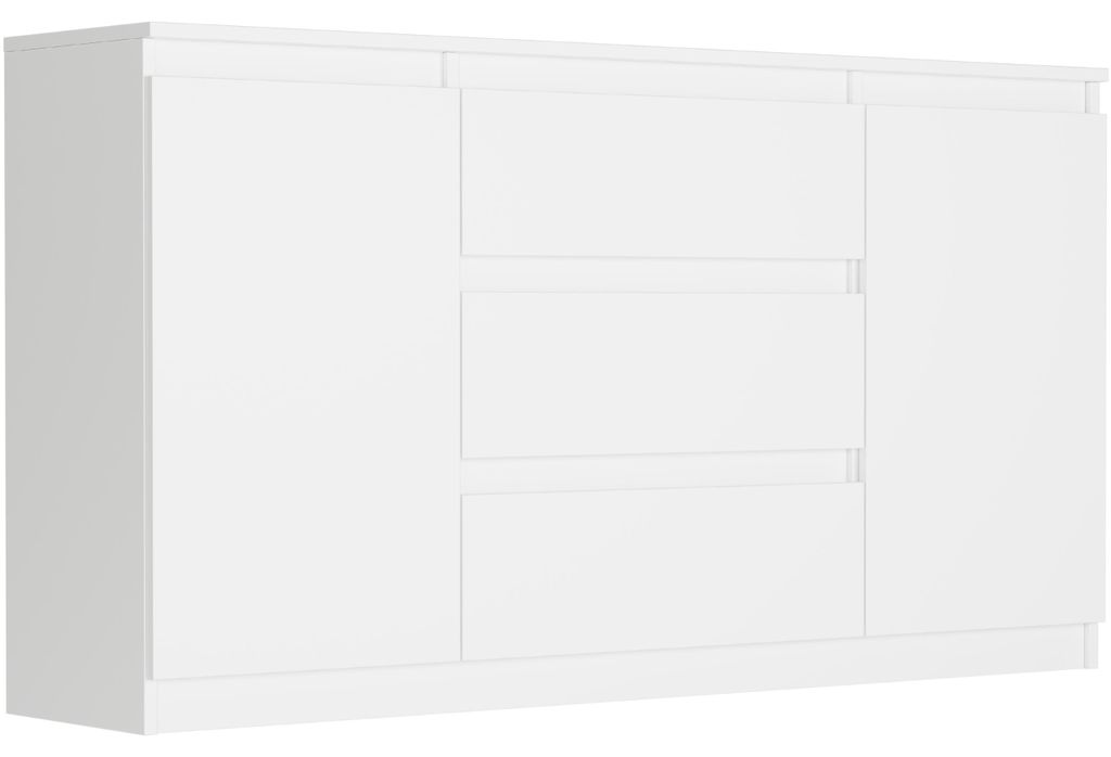 Komoda 140 cm zásuvky dveře skříňka FRAMIRE R-140-S3 bílá Obrázek produktu 