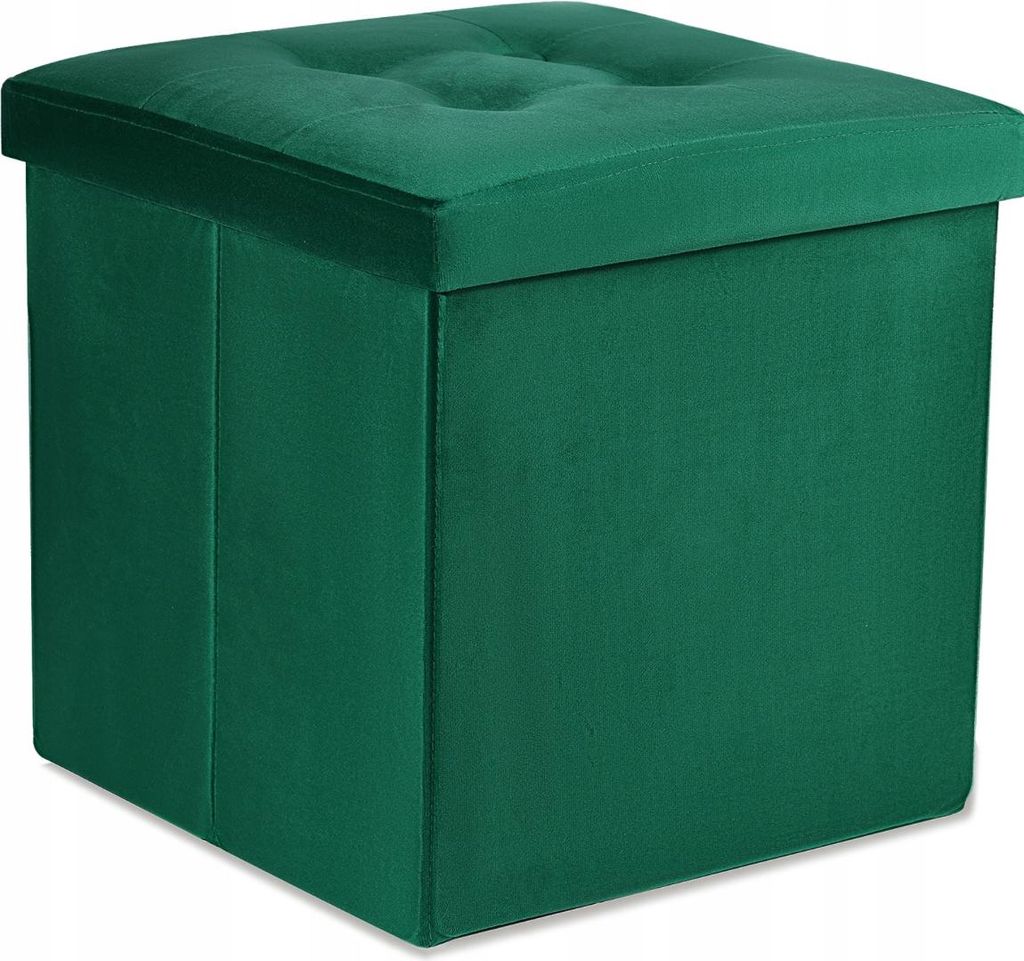 Eleganter Falt-Pouf mit Stauraum – Stilvolle schwarze Sitzgelegenheit für Kinderzimmer und moderne Wohnräume, ideal für Ordnung und Komfort.