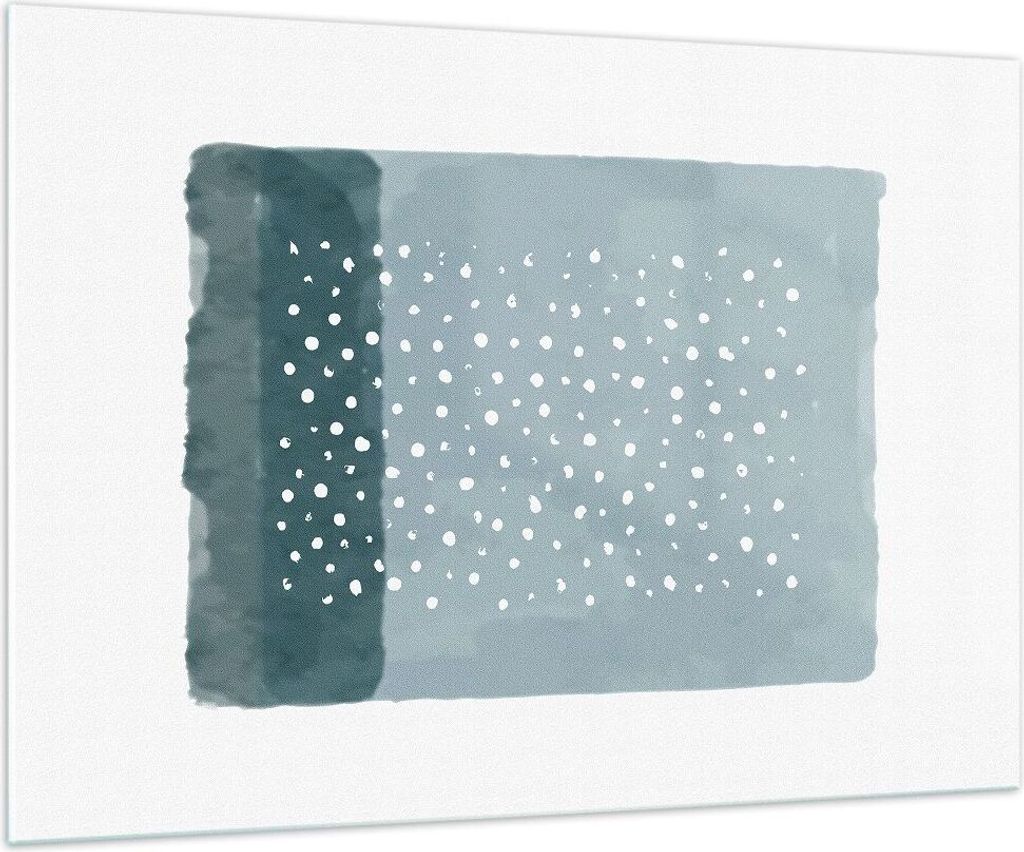 Bilder auf glas - Einteilig - Aquarell Modern Blau - Produktbild 