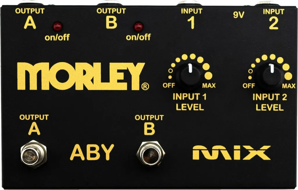 Mixeur de signal ABY Morley ABY-MIX-G pour gérer deux amplis de guitare