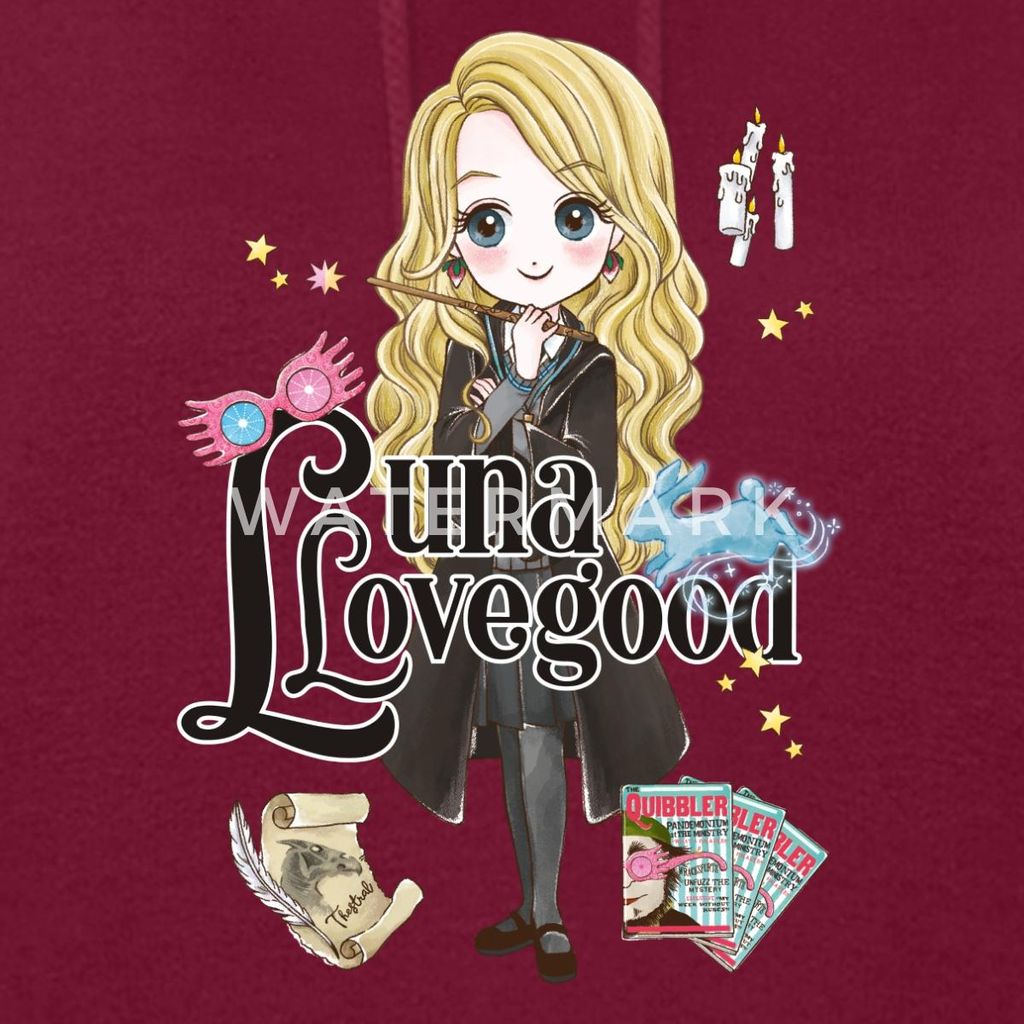 Spreadshirt Harry Potter Luna Lovegood Damen Hoodie, XL, Bordeaux