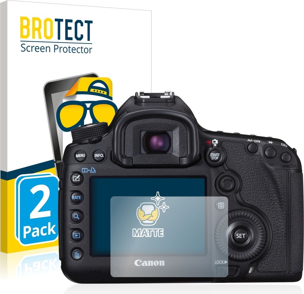 2x BROTECT Schutzfolie für Canon EOS 5D Mark III Displayschutz Displayschutzfolie Folie Matt Entspiegelungsfolie