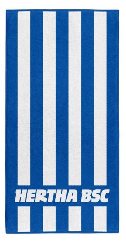 Hertha BSC Offizielles Lizenz Handtuch GOTS- Blau-Weiß ca. Produktbild 