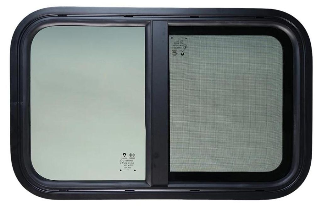 Wohnmobil Wohnwagen Fenster - Schiebefenster 70x40 cm 700x400 mm - Seitenfenster - Gehärtetes Glas - Insektenschutznetz - Verdunkelungsrollo