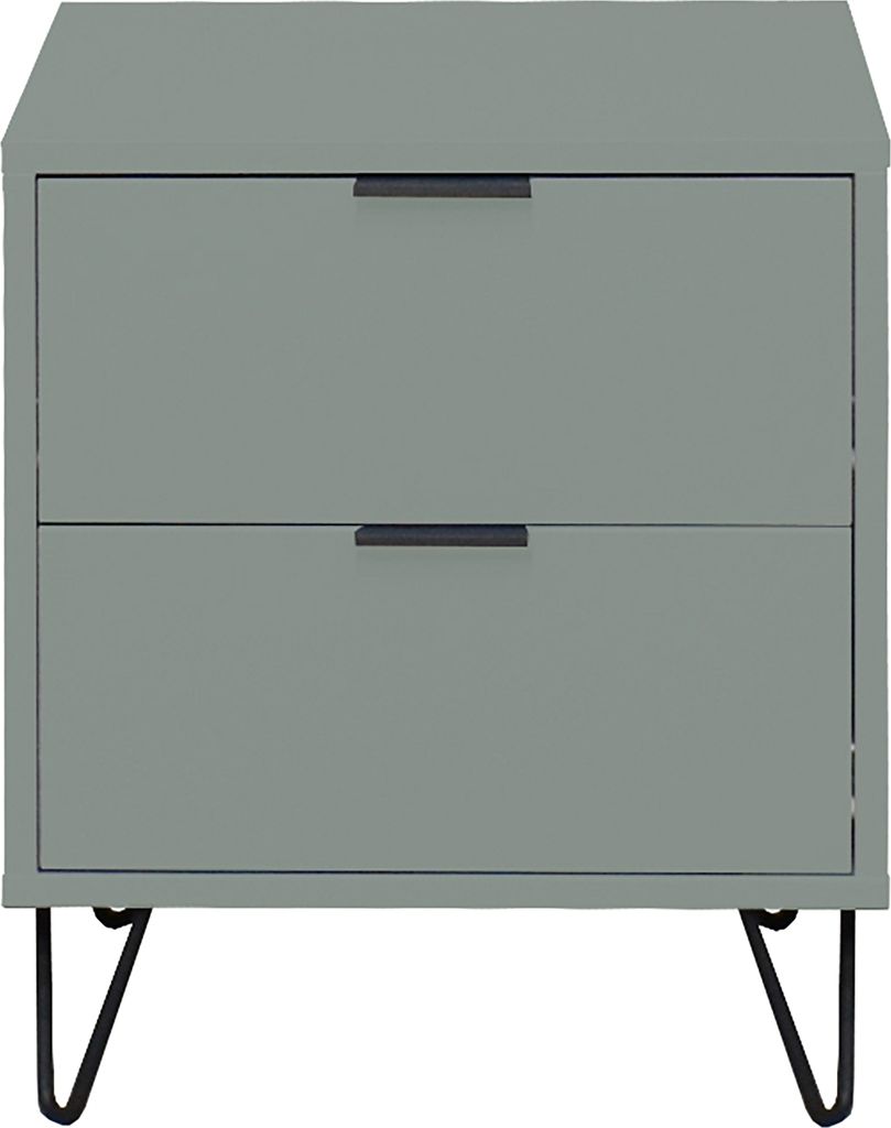 Nachtkommode >Bonnie< in pine green matt lack - 51x60x45cm (BxHxT)