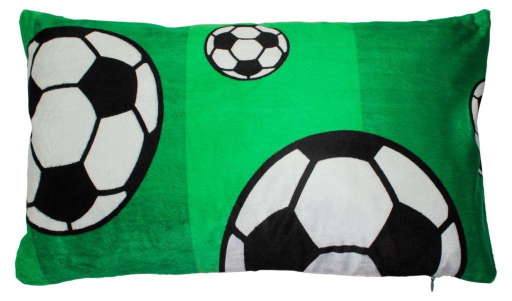 Kissenbezug Plüsch Kissenhülle Fußball Soccer ca. 30x50 cm Produktbild 