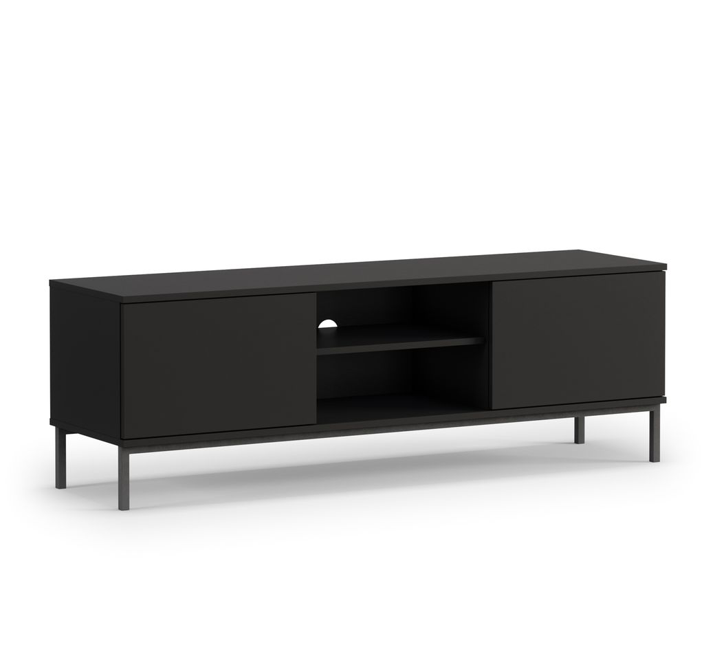 AX LIVING Lowboard TV „Queba QT05“ – 150 cm Breite, Modern in Schwarz