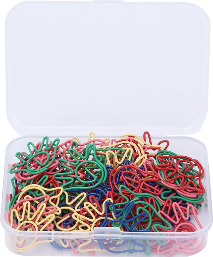 60pcs Handgeformte Clips in 5 Farben - Lustige Memo -Notizklammern fr Schul und Broversorgungen