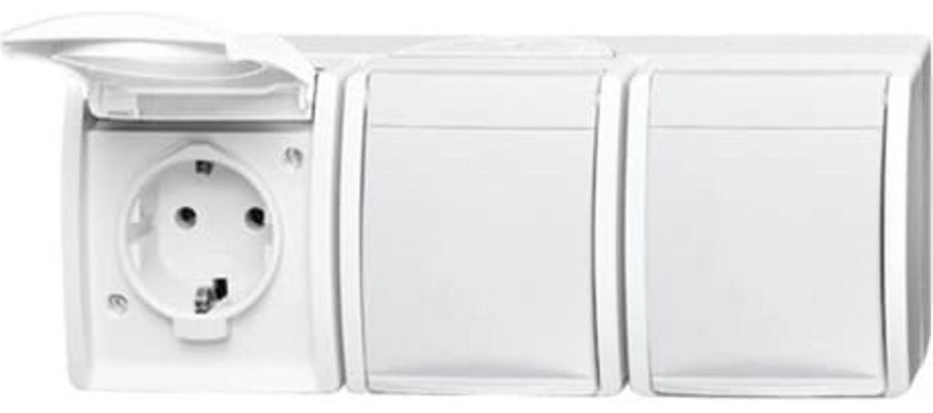 BJ APWG, enchufe Schuko para exteriores, 2300/3EW-54, Imagen del producto 