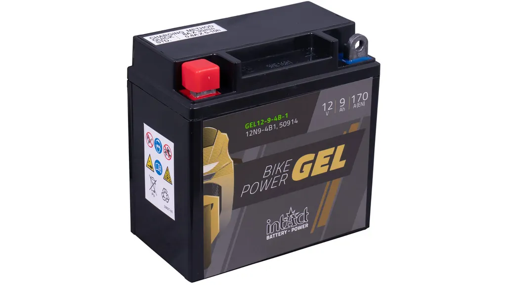 Batteria INTACT Bike Power GEL 12N9-4B1 | 12V 9Ah 170A per Moto e Scooter