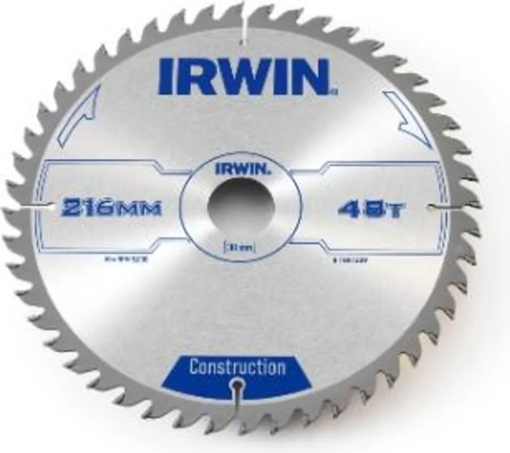 Lame de Scie Circulaire Bois 216mm Irwin CSB 48 Dents pour Scie à Onglet