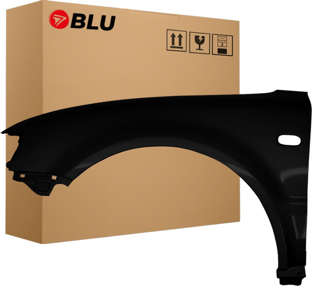 BLU Kotflügel Passend für VW Volkswagen Passat B5 L041 LO41 Links Schwarz Schwarz | 1996-2000 | Vorderseite Vorne | Lackiert | Einbaufertig