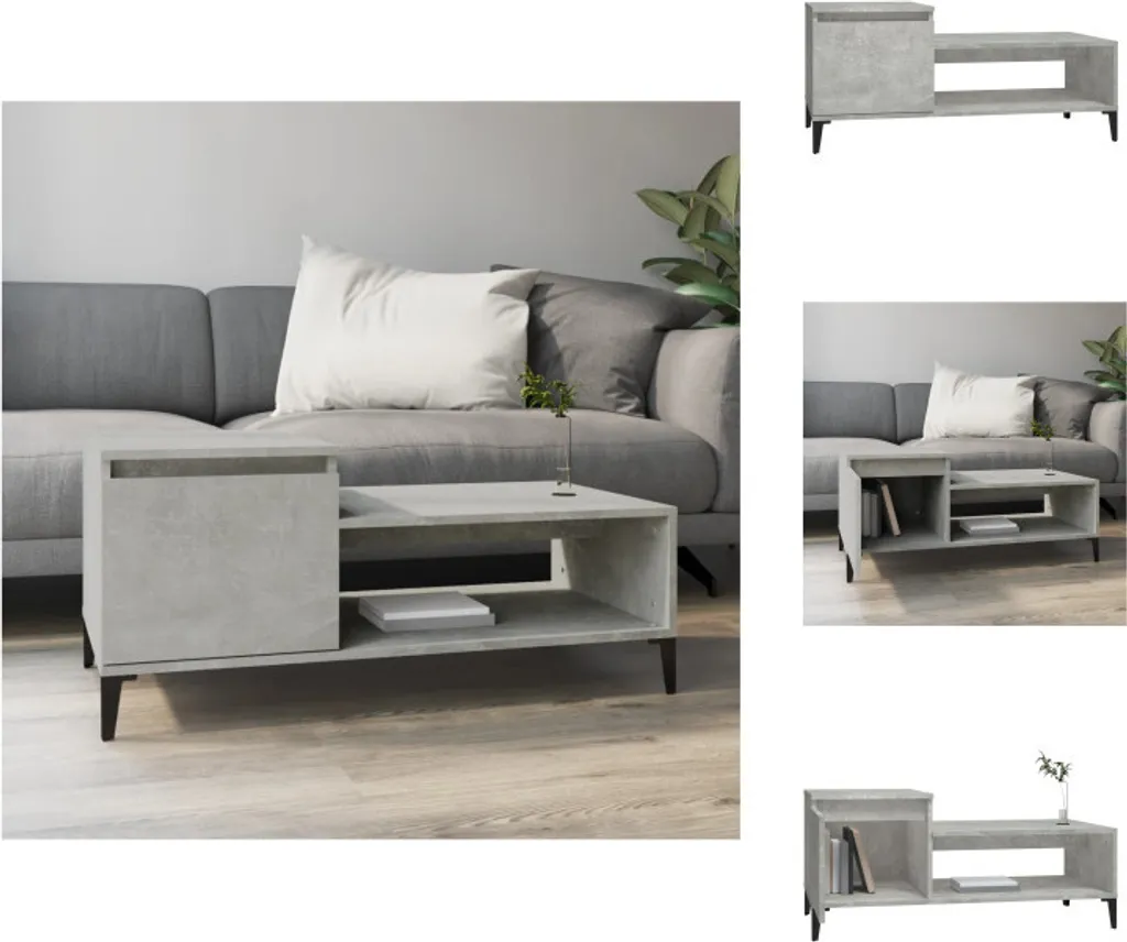 Tavolino vidaXL Grigio Cemento 100x50 | Must-Have Salotto Moderno