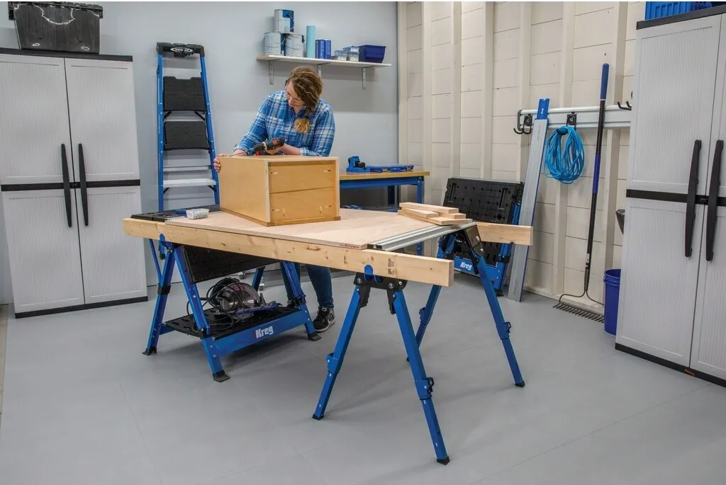 Établi de travail pliable Kreg KWS500 : support de serrage extensible - 8
