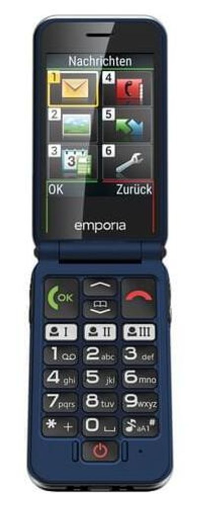 emporia JOY V228 blue Téléphone portable à clapet 2.8" - Image du produit 