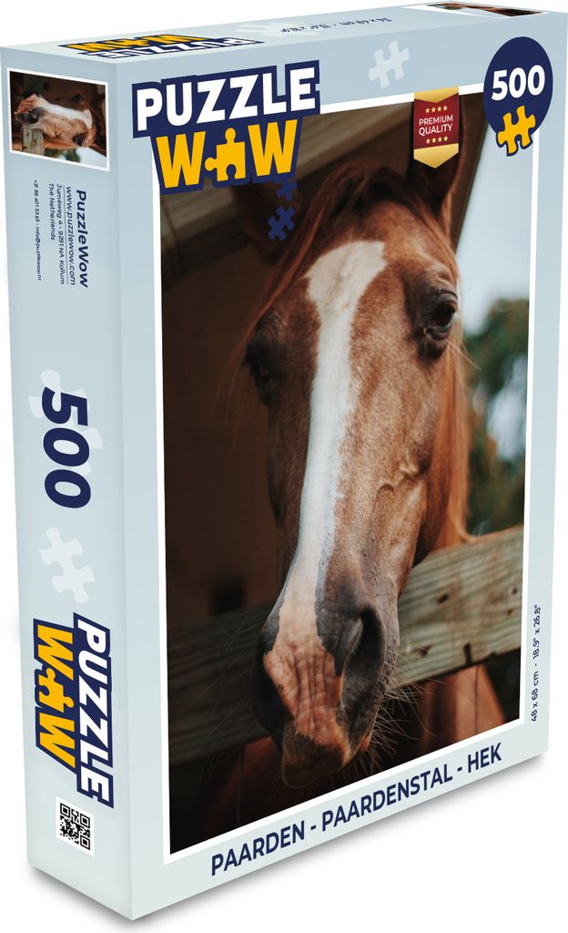 MuchoWow Puzzle 500 Teile Pferde - Pferdestall - Zaun - Denken - Spiel - Toy