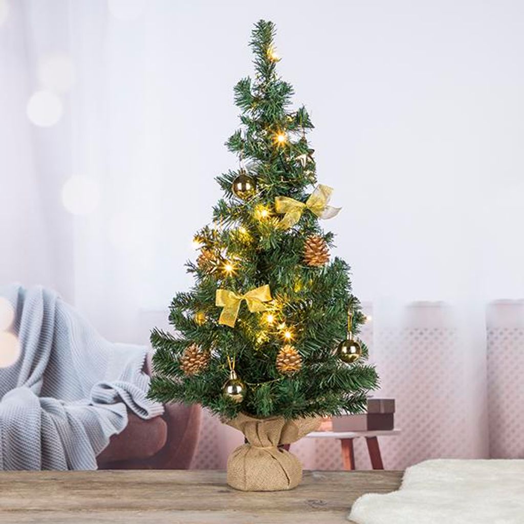 Weihnachtsbaum 75cm hoch, gold