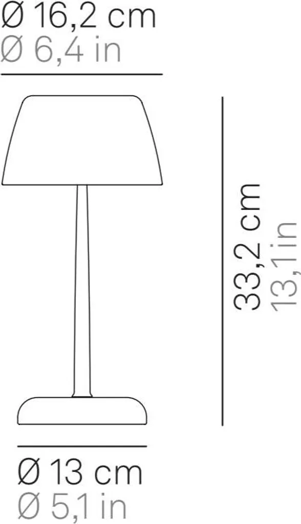 Lampe de table LED connectée Trilli Wi-Fi Zafferano sans fil en céramique