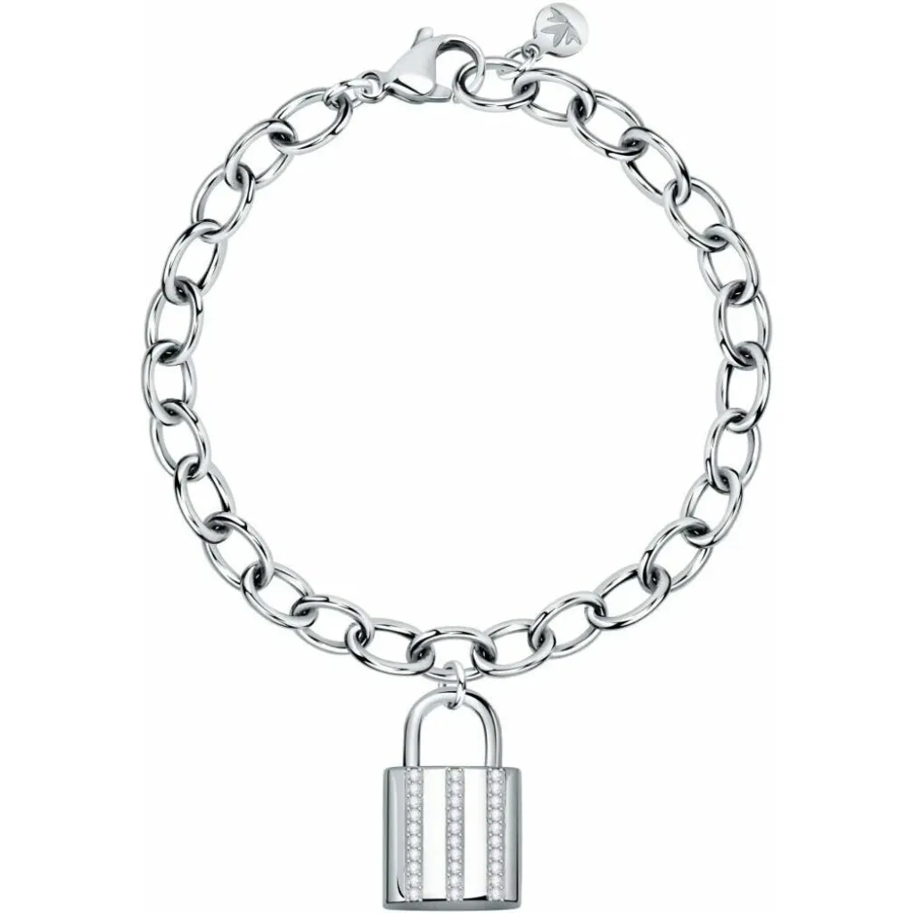 Bracelet Abbraccio SAUB12 en acier inoxydable et cristaux sertis