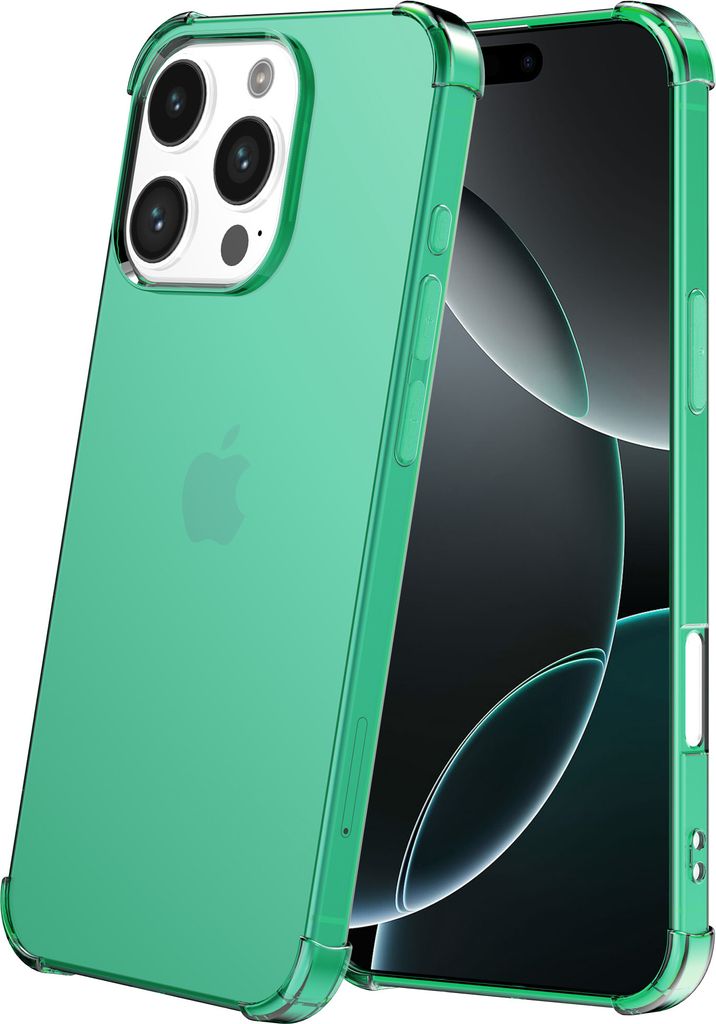 Smartphonica Handyhülle Geeignet für iPhone 16 Pro Transparente stoßfeste Silikonhülle mit Stoßkante - stoßfeste Rückseite Abdeckung Gehäus...