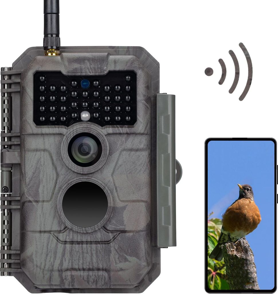 Wildkamera WLAN Antenne 48MP 1296P mit Bewegungsmelder Produktbild 