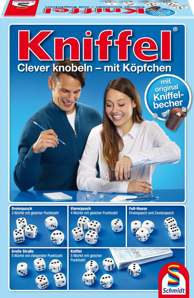 Kniffel ze skórzanym kubkiem na kości Zdjęcie produktu 