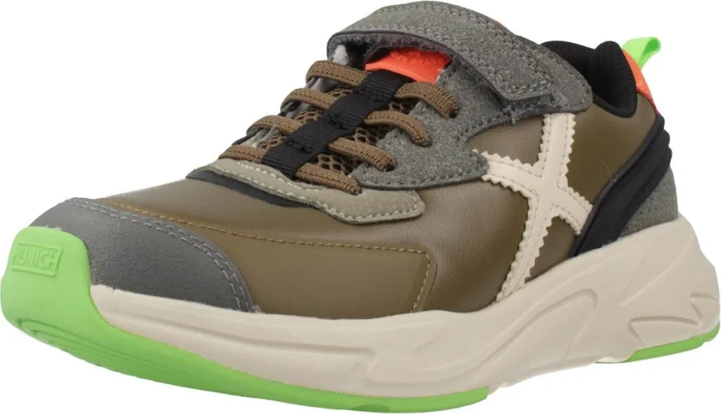 Baskets Munich Mini Track Vco 115 Vertes Idéales pour l'École et le Jeu