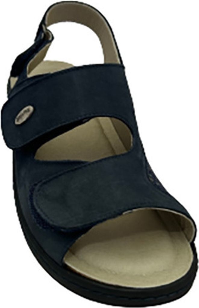 Sandaletten für Damen Slowlies Nubukleder 155 Marine (Größe 42)