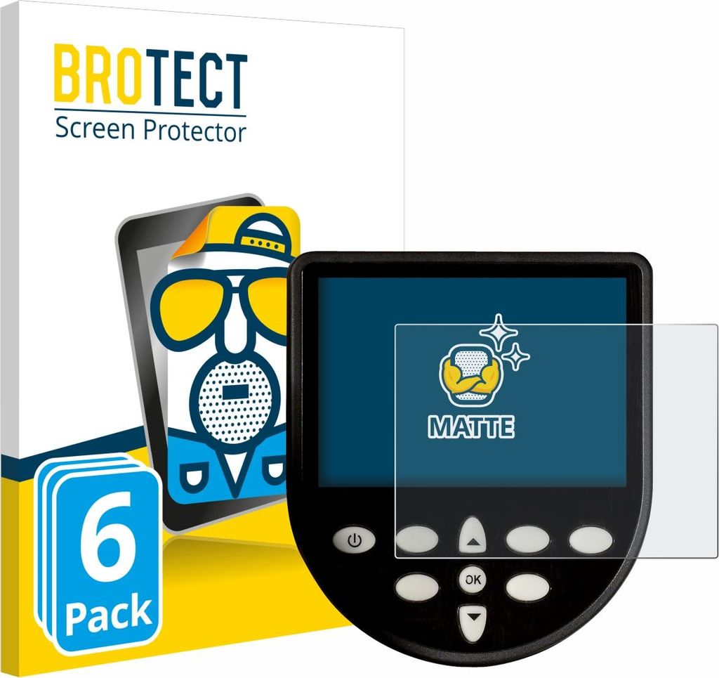 6x BROTECT Schutzfolie für WaterRower Series 4 Monitor Displayschutz Displayschutzfolie Folie Matt Entspiegelungsfolie