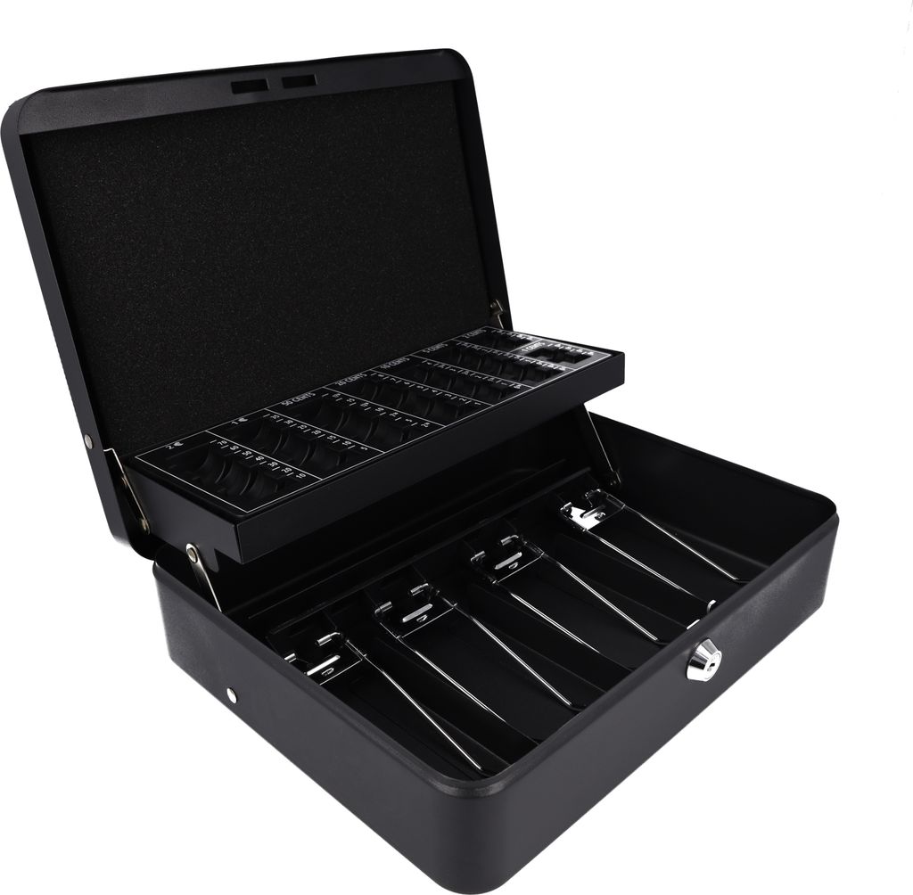 Westcott Geldkassette abschließbar (groß, 30cm) Schwarz | Produktbild 