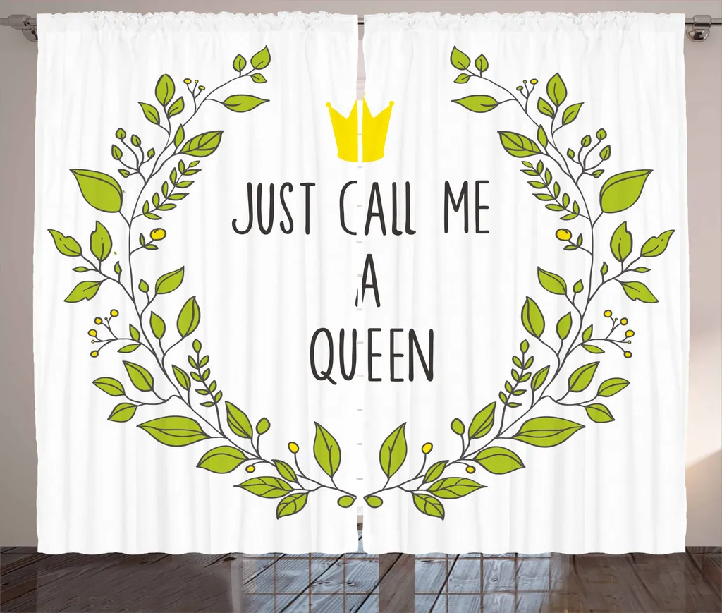 ABAKUHAUS Rideau Rustique Queen 280x225cm Gris Anthracite et Vert Pomme