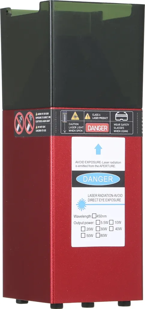 Module laser haute vitesse 80W focale fixe pour bois, cuir et textile