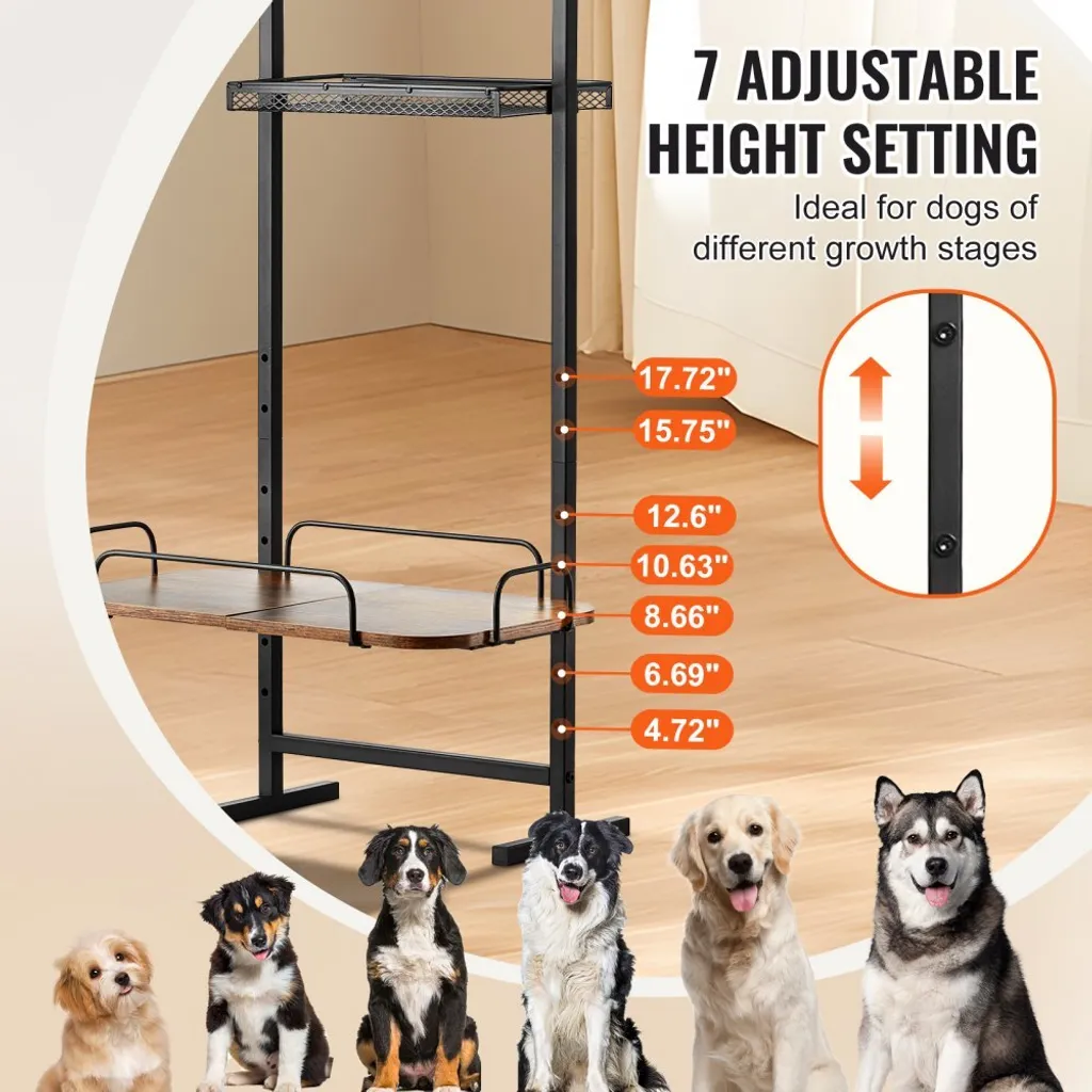 Gamelle robuste pour chiens 50 cm : Bar surélevé avec Support Stable - 3