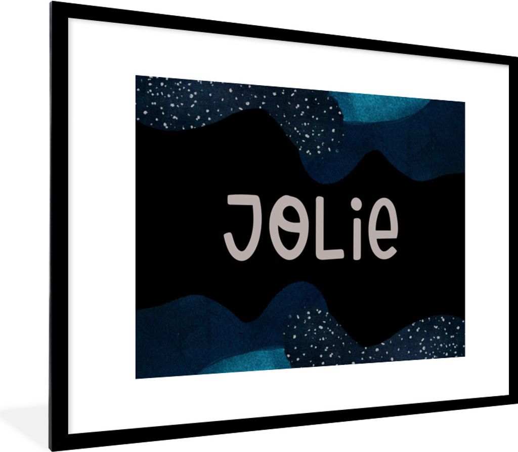 MuchoWow Gerahmtes Poster Jolie - Pastell - Mädchen 80x60 cm - Poster mit Schwarzem Bilderrahmen Wandposter Rahmen Foto Bilder - Schlafzimmer-De...