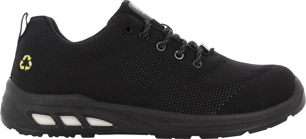 Safety Jogger Sicherheitsschuh Ecofitz S1P Low BLK schwarz, nach EN ISO 20345:2022, SR ESD CI FO Größe 43
