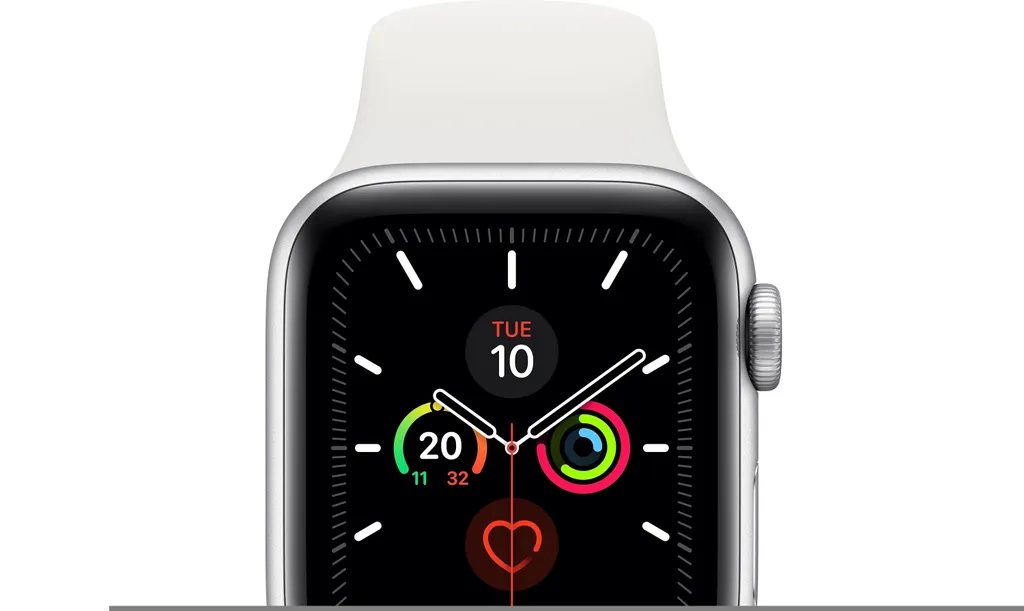 Montre Sport Apple Watch Series 5 GPS 40 mm Argent pour Sport et Suivi