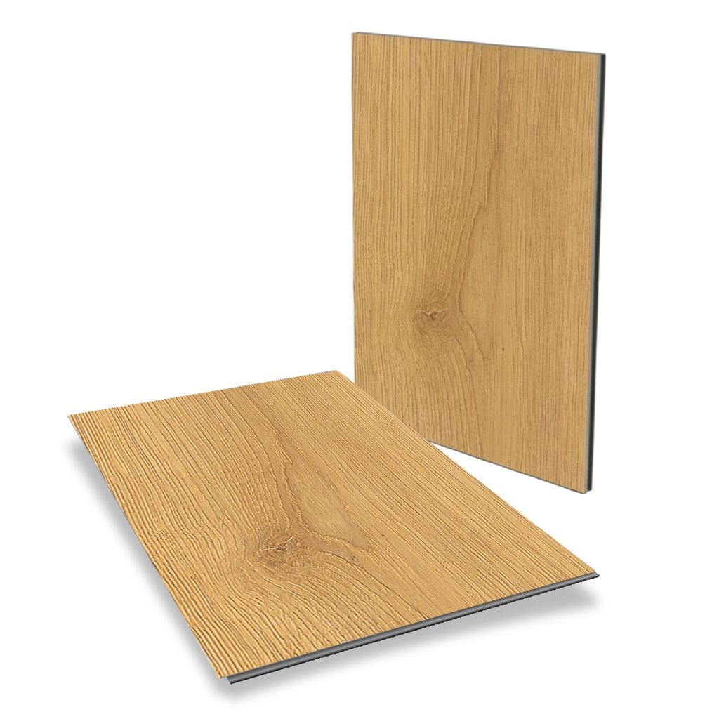 Muster Klick-Vinylboden Holzoptik Eiche – 2-in-1 Verlegung: Breitdiele & Fischgräte- inkl. integrierte Trittschalldämmung – DIY – Stilewo -...