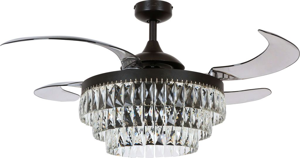 Deckenventilator Fanaway Veil Schwarz 122 cm mit Beleuchtung und Fernbedienung
