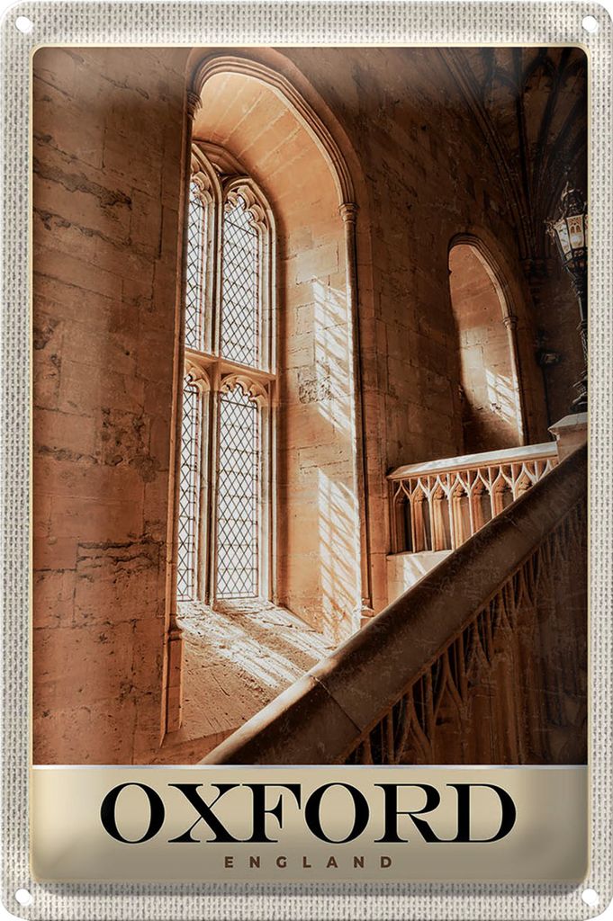 Blechschild Reise 20x30cm Oxford England Europa Architektur