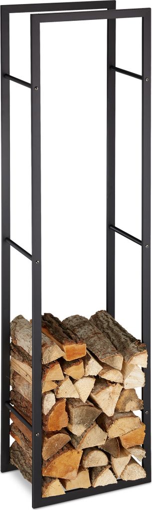 Relaxdays Kaminholzregal für innen, hohes Feuerholzregal Produktbild 