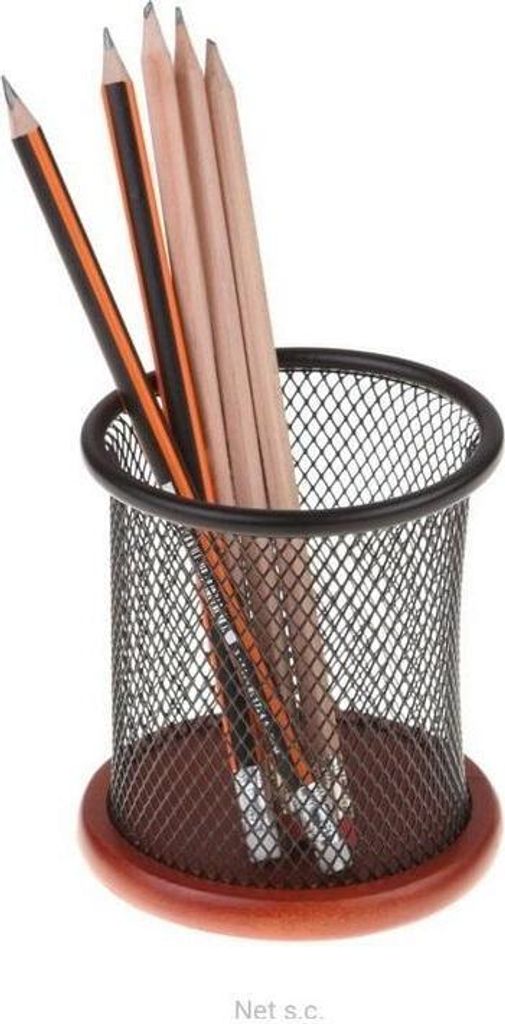 Becher Werkzeugkasten schwarz mit Holz