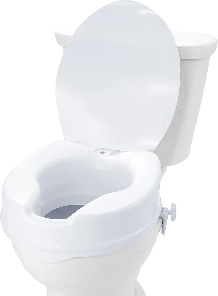 Surélévateur de toilette avec couvercle - Rehausseur WC Fixe 10 cm
