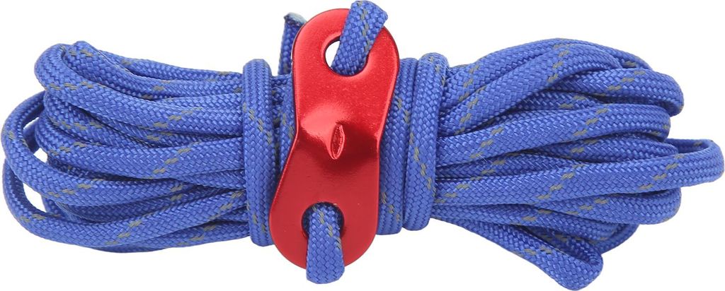 Reflektierendes Abspann-Zeltseil, verdicktes, winddichtes Campingkabel mit Windschnalle aus Aluminiumlegierung für den Außenbereich, Blau