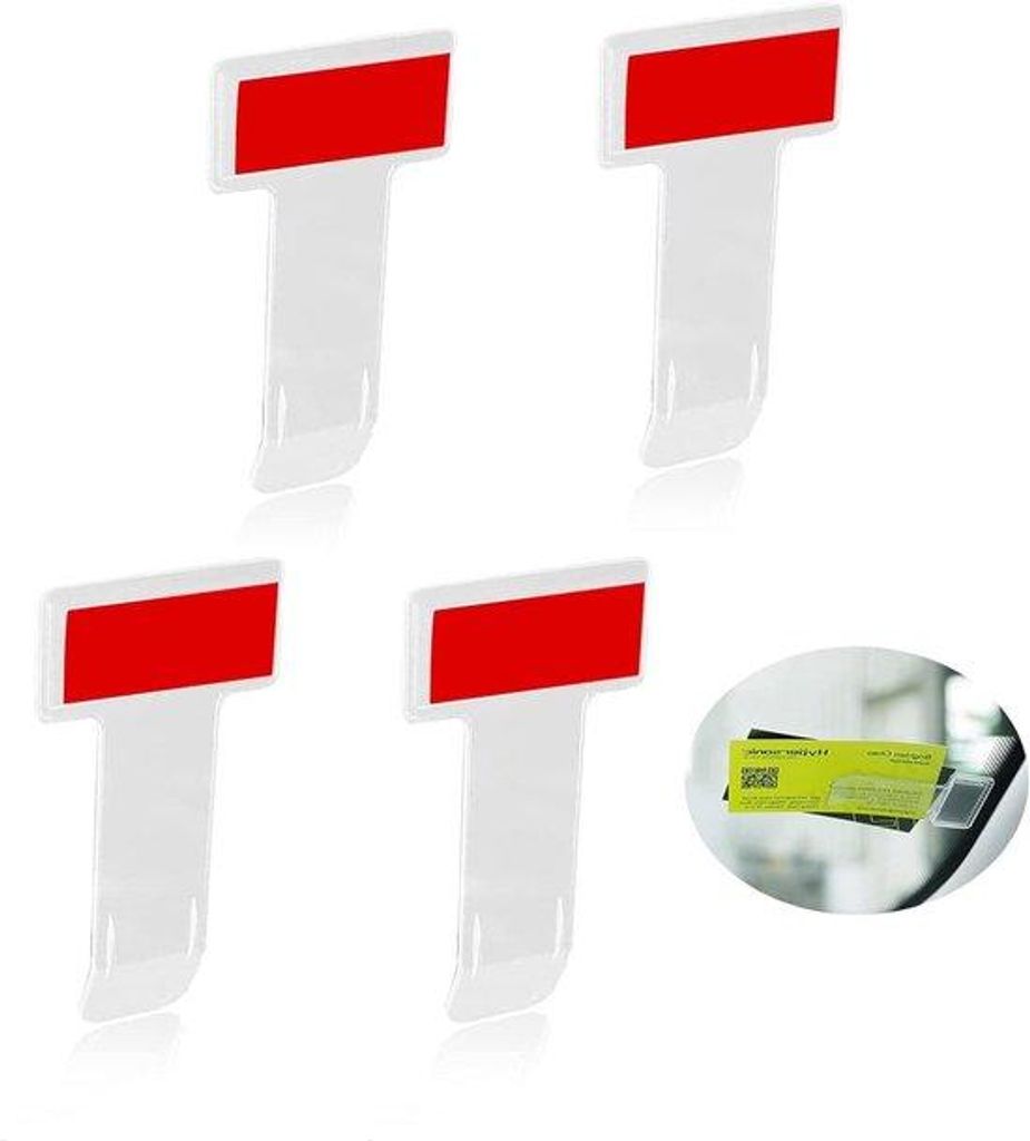 Tickets Halter 4 Teilen Selbstklebend - Frontscheibenhalter Tickets Halter Tickethalter Parkplatzschild