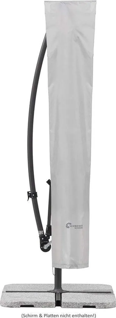 Parasol de jardin rond diam 3m imperméable avec mât central robuste