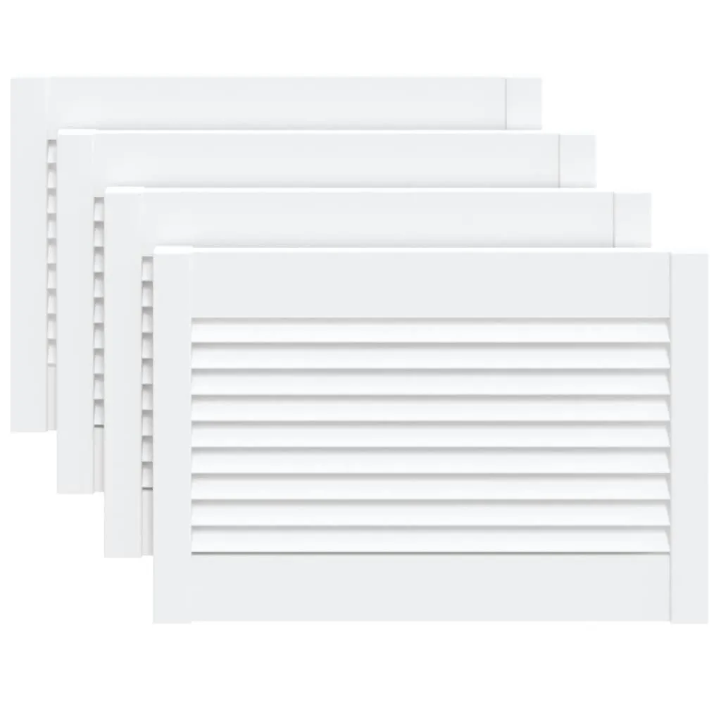 Ante Persiana Shabby Bianco 4 pz 39,5x59,4 cm in Legno Massiccio